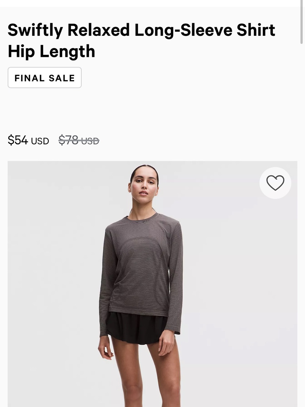 Women’s Lululemon Swiftly Relaxed Long sleeve shirt